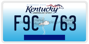 F9C763  license plate in KY