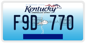 F9D770  license plate in KY