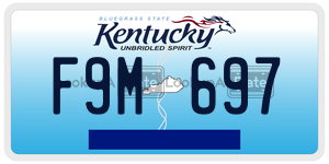F9M697  license plate in KY