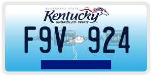 F9V924 license plate in Kentucky