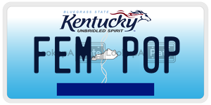 FEMPOP  license plate in KY