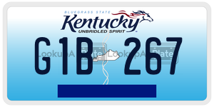 G1B267  license plate in KY