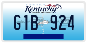 G1B924  license plate in KY