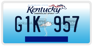 G1K957  license plate in KY