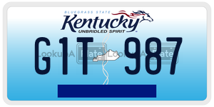 G1T987 license plate in Kentucky