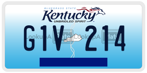 G1V214 license plate in Kentucky