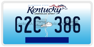 G2C386  license plate in KY