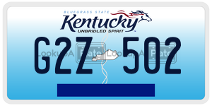 G2Z502  license plate in KY