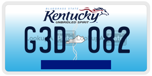 G3D082 license plate in Kentucky