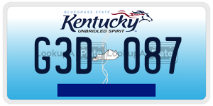 G3D087 license plate in Kentucky