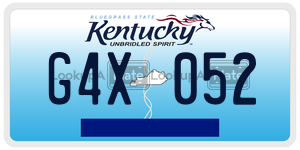 G4X052  license plate in KY