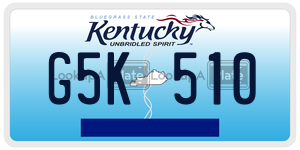 G5K510  license plate in KY