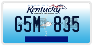 G5M835  license plate in KY