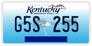G5S255 license plate in Kentucky