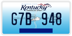 G7B948  license plate in KY