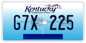 G7X225  license plate in KY