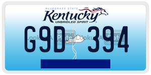 G9D394  license plate in KY
