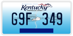 G9F349  license plate in KY