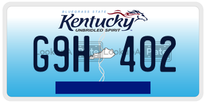 G9H402  license plate in KY