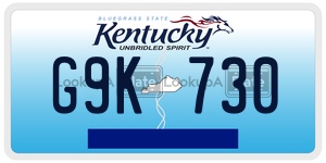 G9K730  license plate in KY
