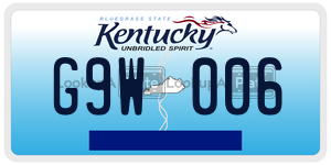 G9W006  license plate in KY