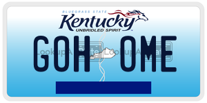 GOHOME  license plate in KY