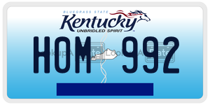H0M992  license plate in KY