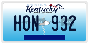 H0N932  license plate in KY
