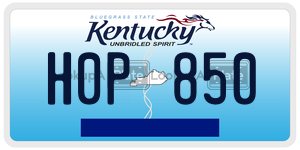 H0P850  license plate in KY