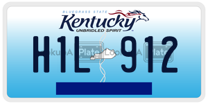 H1L912  license plate in KY