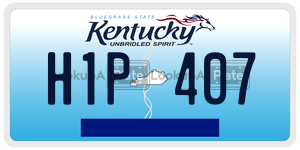 H1P407 license plate in Kentucky