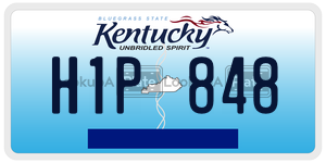 H1P848  license plate in KY