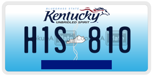 H1S810  license plate in KY