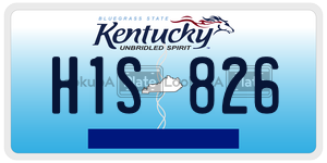 H1S826  license plate in KY