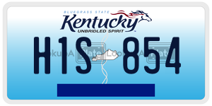 H1S854  license plate in KY
