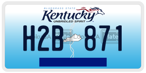 H2B871  license plate in KY