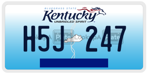 H5J247  license plate in KY