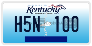 H5N100  license plate in KY