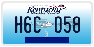 H6C058  license plate in KY