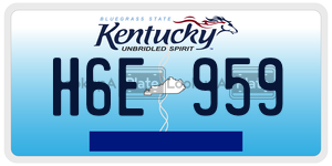 H6E959  license plate in KY