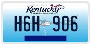 H6H906  license plate in KY