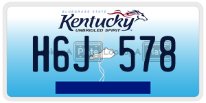 H6J578  license plate in KY