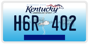 H6R402  license plate in KY