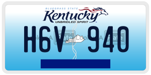 H6V940  license plate in KY