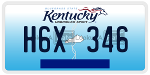 H6X346  license plate in KY