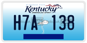 H7A138  license plate in KY