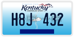 H8J432  license plate in KY