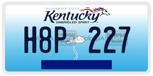 H8P227  license plate in KY