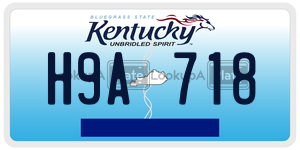 H9A718 license plate in Kentucky
