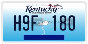 H9F180  license plate in KY